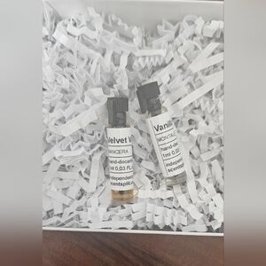 Velvet Vanilla By Mencera and Vanilla Cake by Montale Sample vials